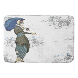 Pretty vintage  steampunk cosplay Bathroom mat