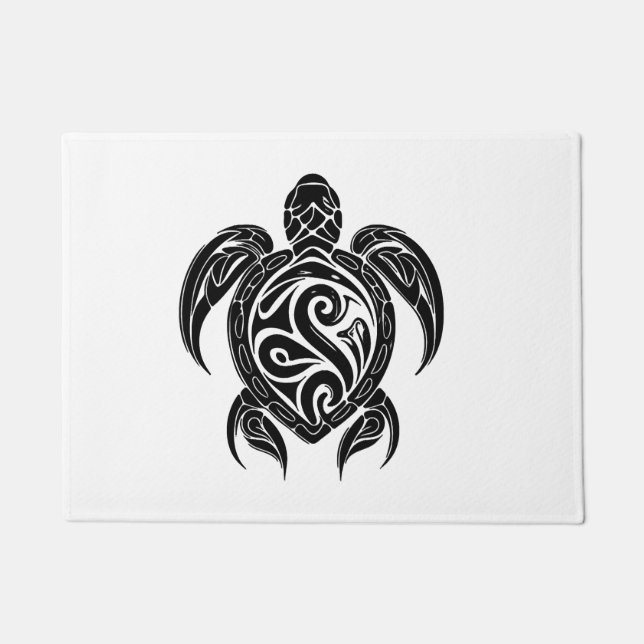 Pretty Vintage Tattoo Diver Turtle Copy Doormat (Front)