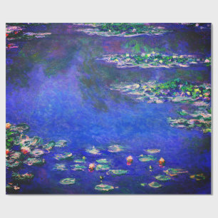 Pretty Vintage Water Lilies by Claude Monet Wrapping Paper