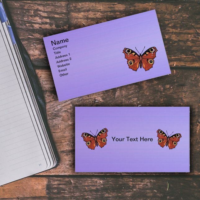 Pretty Vivid Monarch Butterfly Purple Business Card (Monarch butterflies pretty markings on bright purple business cards.)