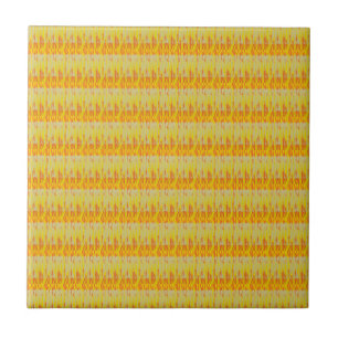 Pretty warm colours pale glowing lemon pink orange ceramic tile