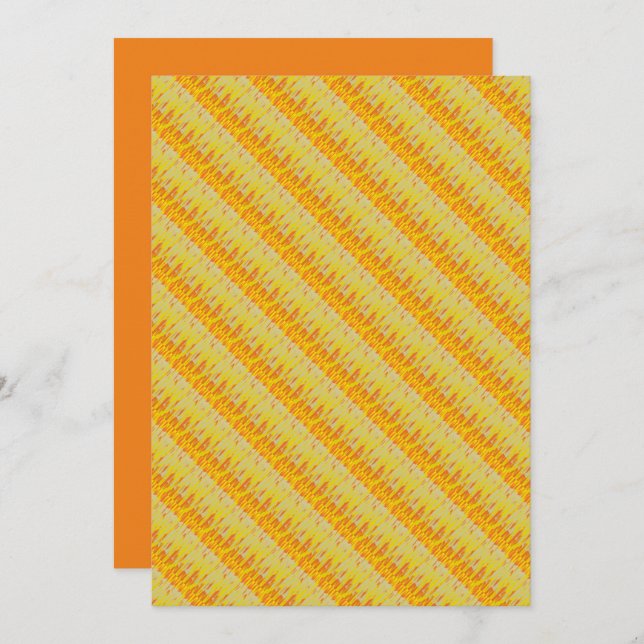 Pretty warm colours pale glowing lemon pink orange invitation (Front/Back)