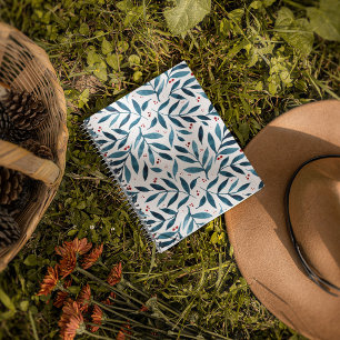 Pretty watercolor branches – turquoise and red  planner