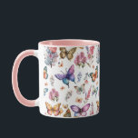 Pretty Watercolor Butterfly Floral Garden Pattern Mug<br><div class="desc">This beautiful watercolor design has colourful butterflies and garden flowers in a seamless pattern.

Makes a pretty touch to your home decor. Also makes a cute birthday,  Christmas,  or other holiday gift,  especially for a woman or girl.</div>