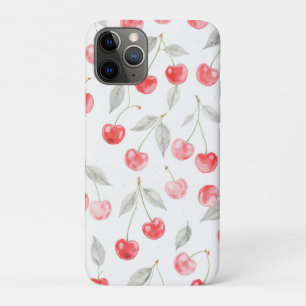 Pretty Watercolor cherry fruit Pattern iPhone 11 Pro Case