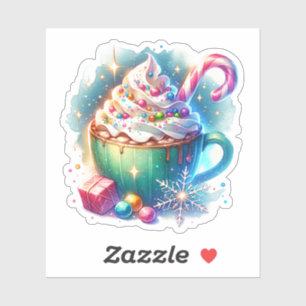 Pretty Watercolor Christmas Cup of Hot Cocoa