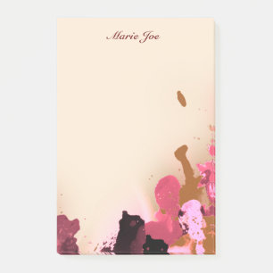 Pretty Watercolor Confetti Splatter Boarder Post-it Notes