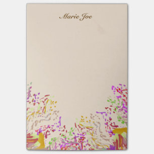 Pretty Watercolor Confetti Splatter Boarder Post-it Notes