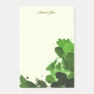 Pretty Watercolor Confetti Splatter Boarder Post-it Notes