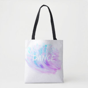 pretty watercolor dance tote bag abstract