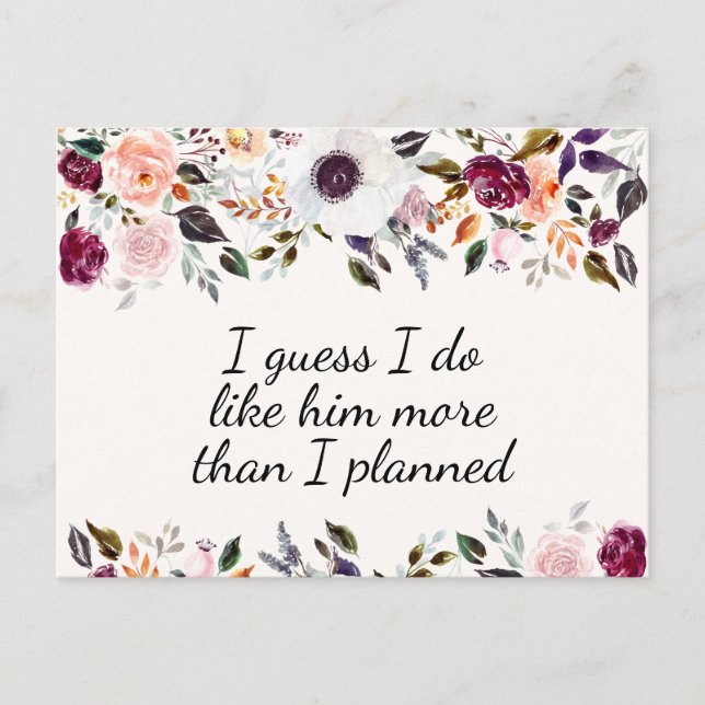 Pretty Watercolor Floral Bridesmaid Proposal Card (Front)