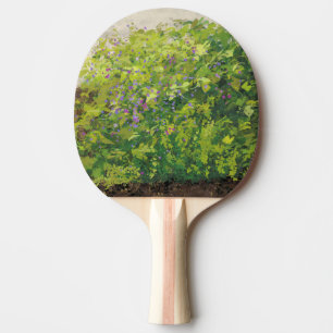 Pretty Watercolor Floral Bush Graphic Art Painting Ping Pong Paddle
