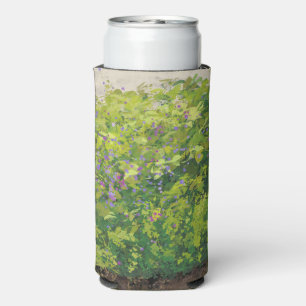 Pretty Watercolor Floral Bush Graphic Art Painting Seltzer Can Cooler