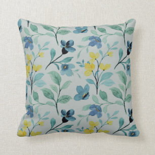 Pretty Watercolor Floral Cushion