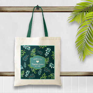 Pretty Watercolor Floral Garden Tote Bag