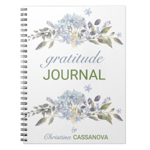 Pretty Watercolor Floral Gratitude Journal