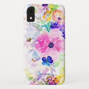 Pretty watercolor floral hand paint design iPhone XR case
