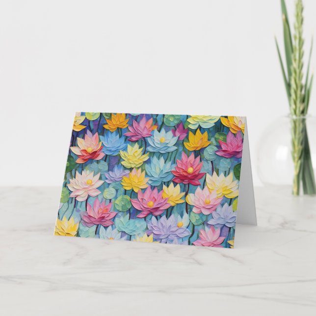 Pretty Watercolor Floral Note Card (Front)