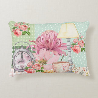 Pretty watercolor illustrations like flowers Pink Decorative Cushion