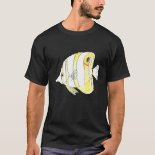 Pretty Watercolor Ocean Tropical Aquarium Fish For T-Shirt
