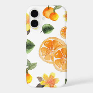 Pretty Watercolor Orange Citrus Botanical Pattern