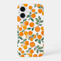 Pretty Watercolor Orange Citrus Botanical Pattern