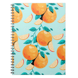 Pretty Watercolor Orange Citrus  Notebook