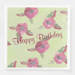 Pretty Watercolor Paper Napkins