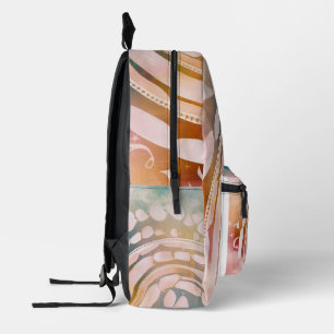 Pretty Watercolor pastel coloured rainbow Printed Backpack