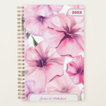 Pretty Watercolor Pink Floral Personalized Logo