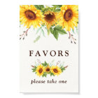 Pretty Watercolor Sunflower Wedding Favours