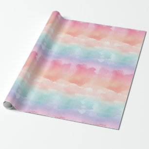 Pretty Watercolour Rainbow Colored Paper