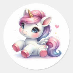 Pretty Watercolour Unicorn Stickers