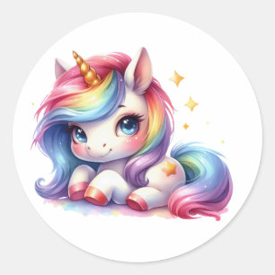 Pretty Watercolour Unicorn Stickers