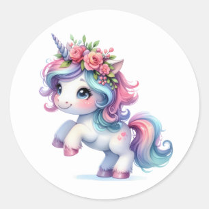 Pretty Watercolour Unicorn Stickers