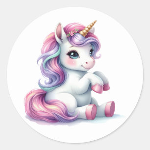 Pretty Watercolour Unicorn Stickers