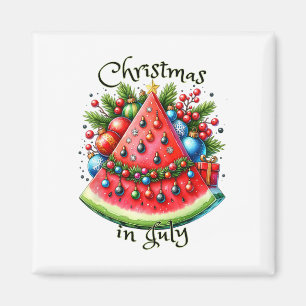 Pretty Watermelon Christmas Tree Summer Christmas  Magnet