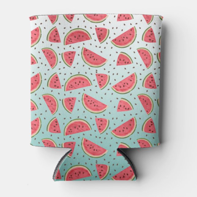 Pretty watermelon slices and seeds pattern can cooler (Front)