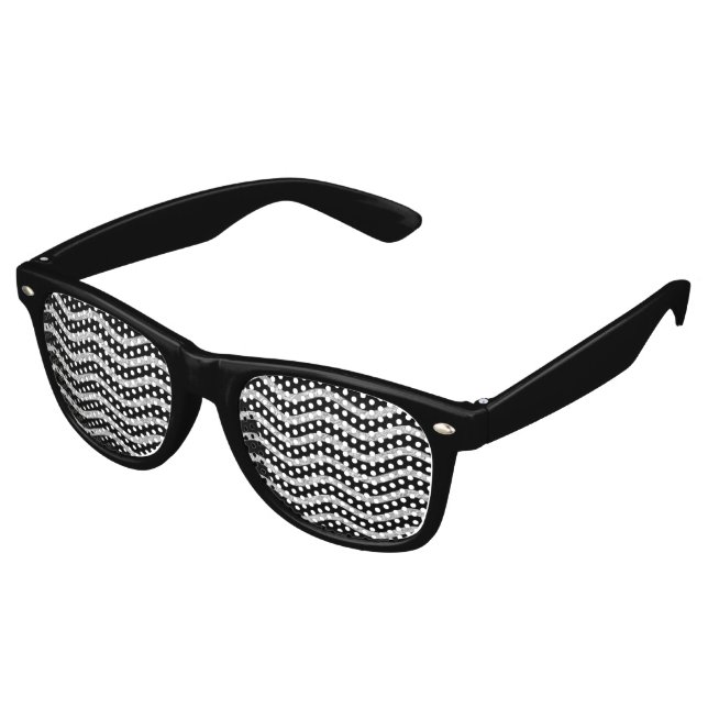 Pretty Waves silver + your backgr., text & ideas Retro Sunglasses (Angled)