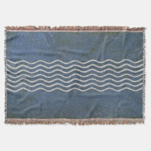 Pretty Waves silver + your backgr., text & ideas Throw Blanket