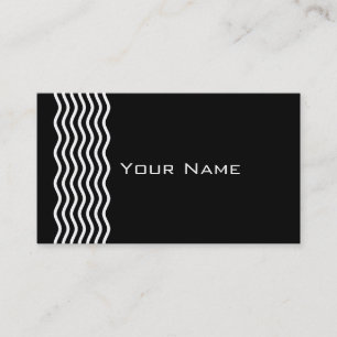 Pretty Waves white + your backgr., text & ideas Business Card