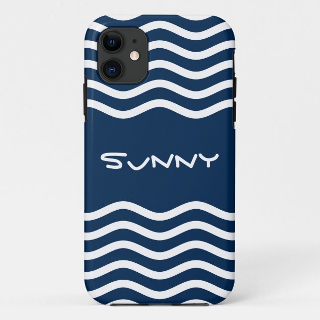 Pretty Waves white + your backgr., text & ideas Case-Mate iPhone Case (Back)