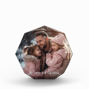 Pretty We Love You Grandma Photo Block