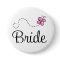 Pretty Wedding Day Bride Button