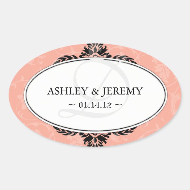 Pretty Wedding Favour Stickers (Front)