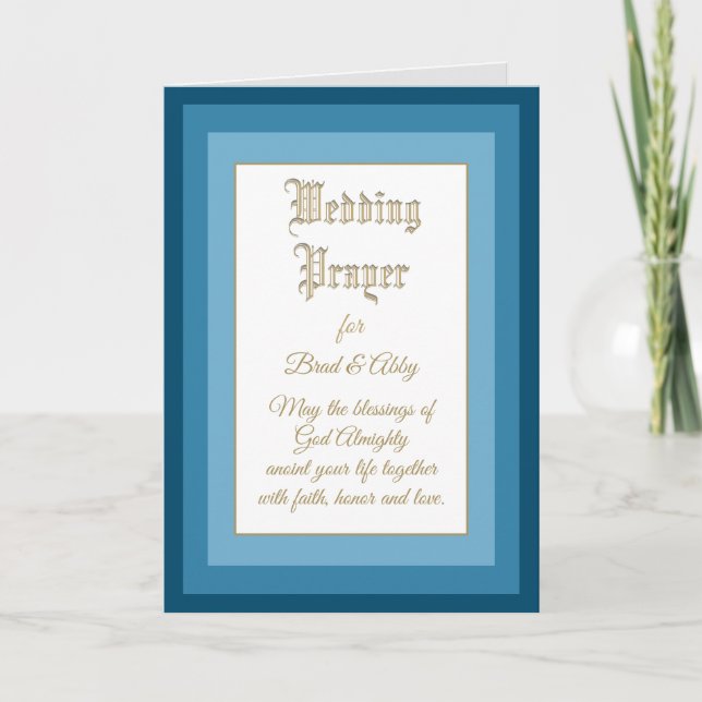 Pretty Wedding prayer custom card (Front)