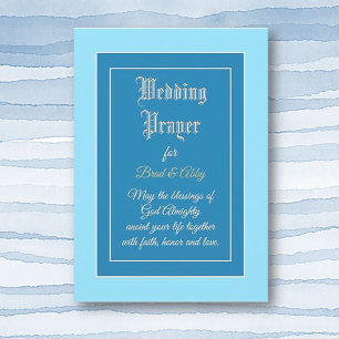 Pretty Wedding prayer custom card