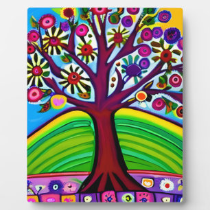 Pretty Whimsical Artwork   AI Generated Art Plaque