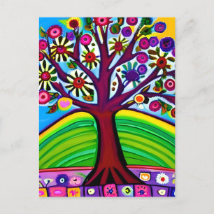 Pretty Whimsical Artwork AI Generated Art Postcard