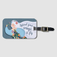 Pretty Whimsical Flower Lady Travel Quote